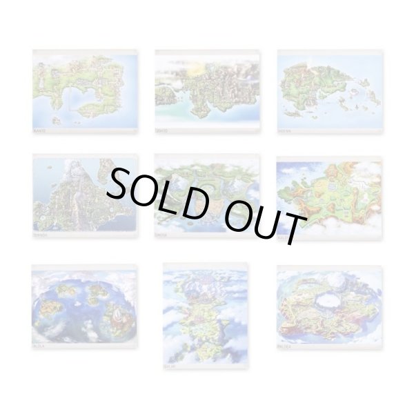 画像1: 9地方のミニマップセット Pokémon Region Maps Posters (9-Pack) (1)
