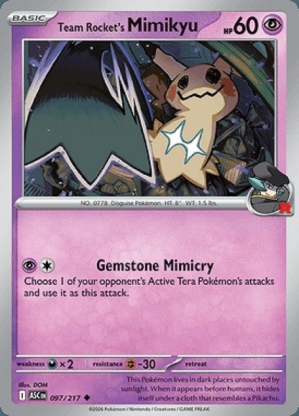 画像1: Team Rocket's Mimikyu(ロケット団のミミッキュ)[097/217] (1)