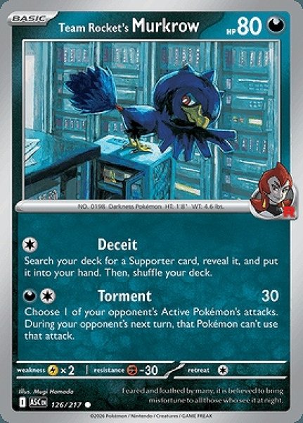 画像1: Team Rocket's Murkrow(ロケット団のヤミカラス)[126/217] (1)