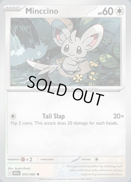 画像1: Minccino(チラーミィ)[075/086] (1)