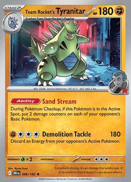 画像1: [DRI]Team Rocket's Tyranitar(ロケット団のバンギラス)[096/182] (1)