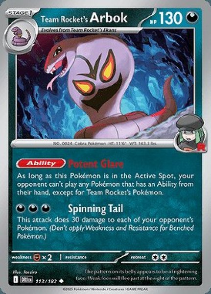 画像1: [DRI]Team Rocket's Arbok(ロケット団のアーボック)[113/182] (1)