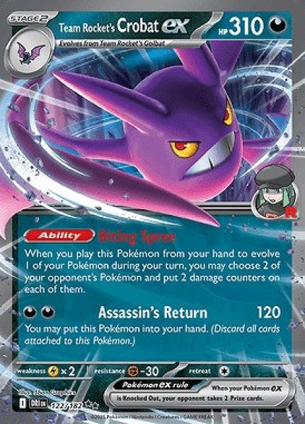 画像1: [DRI]Team Rocket's Crobat ex(ロケット団のクロバット)[122/182] (1)