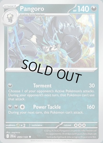 画像1: Pangoro(ゴロンダ)[099/159] (1)