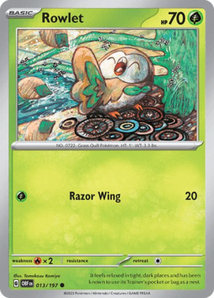 画像1: Rowlet(モクロー)[013/197] (1)